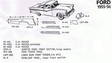 ems sheet metal|1955 56 ford sheet metal.